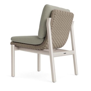 Ensemble de salle à manger d'extérieur moderne avec chaise d'appoint et fauteuils de jardin en aluminium et corde pour hôtels et hôpitaux - Product Image 5