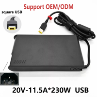 Adaptateur d'alimentation USB 230W GaN PD 3.0 20V 11.5A pour ordinateur portable Legion, charge rapide
