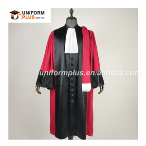 Calidad Premium Francia Corte rojo tradicional Regalia legal Traje judicial Abogado Juez <span class=keywords><strong>Magistrados</strong></span> Rouge Robe - Product Image 2
