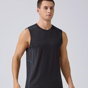 Nouveau design – Débardeur de sport en polyester solide pour homme, séchage rapide, personnalisable, idéal pour l'été et la gym – Athlithc - Product Image 4
