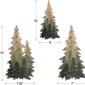 Wooden Christmas Tree Wall <b>Decorations</b> MDF <b>Rustic</b> Style Multi Piece Set <b>Home</b> <b>Decoration</b> - Product Image 2