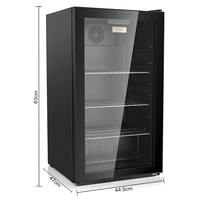 Réfrigérateur à boissons RAF R.13003 90L 135W avec contrôle électronique de la température de 0 à 10°C, facile à nettoyer, pour le bureau, la boutique, l'utilisation de boissons
