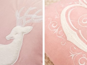 Factory Alien Shaped Polyester Plush Pillow Christmas Living Room Sofa Dress up <strong>Cushion</strong> Girl's <strong>Star</strong> Pink Embroidered Pillow Case - Product Image 5