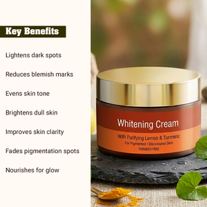 Crema Blanqueadora con Limón y Cúrcuma, Crema Facial Hidratante y Aclarante Anti-Manchas Oscuras para una Piel Radiante, OEM ODM Marca Privada - Product Image 2