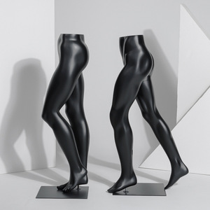 Negro mate brillante hombre músculo pantalones maniquí pierna pantalla maniquí fibra <span class=keywords><strong>de</strong></span> vidrio deporte parte inferior del cuerpo maniquí con Base <span class=keywords><strong>de</strong></span> Metal - Product Image 3