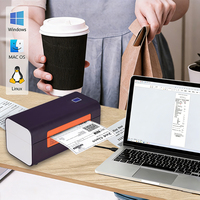 Impresora de Etiquetas Térmicas Directas D46B, 203dpi, Inalámbrica USB/BT/WIFI, Aprobada por la FCC, Compatible con Múltiples Sistemas Operativos, Alta Velocidad
