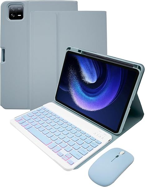 New Business Keyboard Case Pad 6/6 Pro Protective Shockproof TPU Back Cover Full Size Wireless Ultra Thin 7-RGB Backlit USB-C