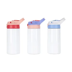 Grands packs de transfert de chaleur par sublimation, blanc, non conique, bouteille d'eau pour enfants, 12oz, 350ml, livraison gratuite