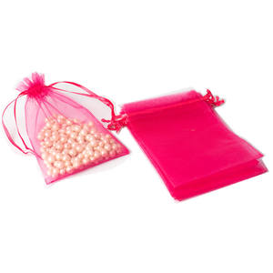 100 pièces Organza maille cordon bijoux pochettes Tulle bijoux emballage affichage pour cadeaux de mariage - Product Image 3