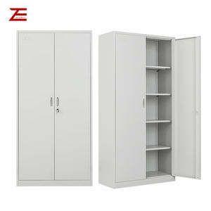 Armoire de <span class=keywords><strong>rangement</strong></span> de <span class=keywords><strong>bureau</strong></span> personnalisée en métal avec 2 portes armoire en acier classeur en métal avec 4 étagères - Product Image 1