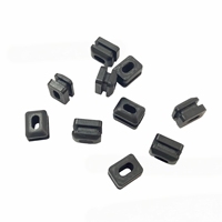 Manchon de protection elliptique en silicone noir de 2 mm, étanche, pour passage de câbles, bouchon de trou de passage de câbles