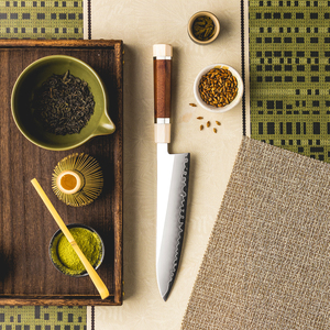 Кухонный нож Grandsharp 8 дюймов PM204/Китайская версия ножа шеф-повара из порошковой стали M390 с рукоятью из дерева макурути и имитации слоновой кости - Product Image 4