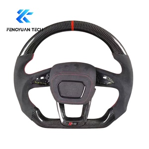 Alcantara พวงมาลัย LED คาร์บอนไฟเบอร์สำหรับรถ <span class=keywords><strong>Audi</strong></span> Q7 Q8 <span class=keywords><strong>Q5</strong></span> S6ปรับแต่ง4L S7 RS6 RS7 C7 2017 2018 2019 2020 2021 <span class=keywords><strong>2022</strong></span> 2023 2024 - Product Image 1