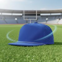 Gorra de Béisbol Personalizada al por Mayor, 5 Paneles, 100% Poliéster, Impermeable, con Patrones de Letras y Puntos, Unisex, para Deportes al Aire Libre, con Cierre de Cuerda