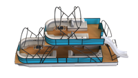 Canapé de luxe 9m 30 pieds en aluminium pour yacht à deux étages à vendre bateau ponton Tritoon avec moteur hors-bord