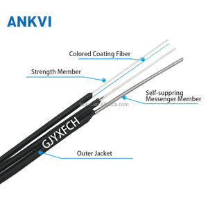Câble de branchement FTTH GJYXFCH 4 fibres, extérieur, autoportant, FRP, non métallique - Product Image 2