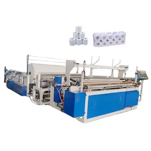 Máquina Convertidora de papel higiénico, rollo jumbo de papel, rebobinado, máquina perforadora de repujado, gran oferta