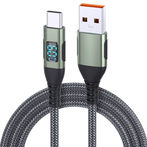 Cable USB Tipo-C de Carga Rápida Digital HD LED 5A, Conductor de Cobre Puro, Nylon, 1M, para Android e iOS - Product Image 2