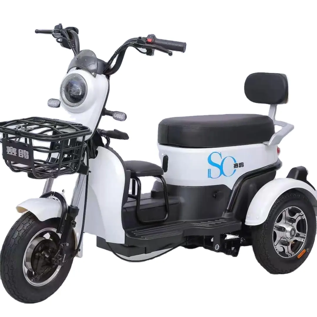 Fast 3 Wheel Motorcycle Scooter Tricycle Three Wheel Motorcycle Scooter 48V 3 Wheel Electric Adult Trike Bicycle Open Passenger