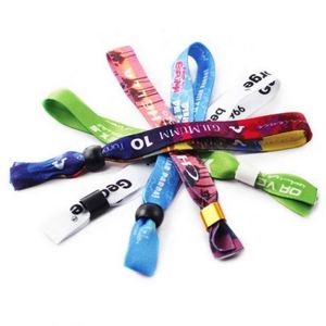 Pulsera de Tela de Satén Promocional con Logotipo Personalizado para Conciertos y Eventos Festivos - Product Image 1