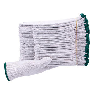 Guantes de seguridad Klaus, 7 agujas, algodón blanco, duraderos, para construcción, reparación de automóviles, agricultura, guantes de trabajo - Product Image 1