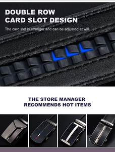 Nuovo Design da <span class=keywords><strong>uomo</strong></span> cintura ufficiale in vera pelle nera con cintura semplice fibbia automatica per gli uomini - Product Image 5