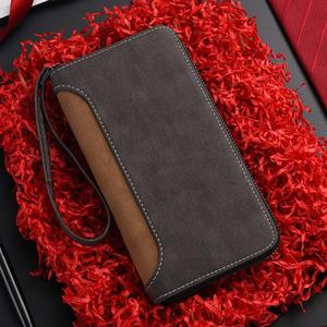 Portefeuille long pour homme, pochette zippée DIY, texture givrée, multifonctionnel, porte-cartes, porte-monnaie, porte-téléphone portable - Product Image 6