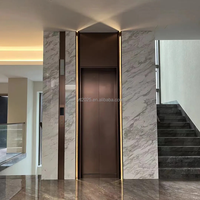 Toplu Sipariş Kabul Edilir 320kg Çekişli Ev Asansörü 0.4m/s Villa Asansörü Otomatik Kapılı 3 Katlı Küçük Ev Asansörü