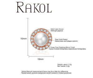 Rakol EP2258 forma rotonda di <span class=keywords><strong>perle</strong></span> <span class=keywords><strong>coltivate</strong></span> d'acqua dolce grandi gioielli di <span class=keywords><strong>perle</strong></span> <span class=keywords><strong>orecchini</strong></span> <span class=keywords><strong>orecchini</strong></span> donna orecchino - Product Image 5