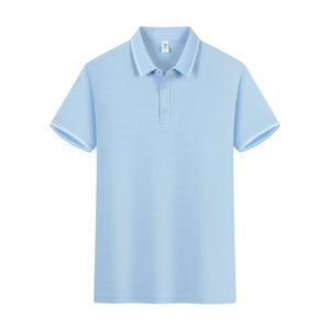 Polo Shirt Solid Color Polyester Contrast Trim Daily Wear Short Sleeve - Product Image 4