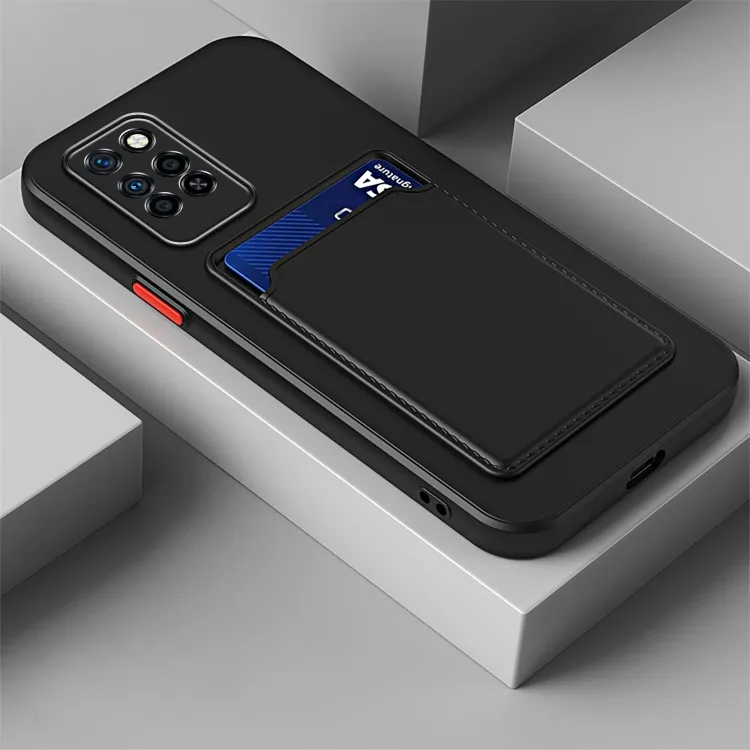 गर्म बेच के लिए Infinix नोट 10 प्रो त्वचा लग रहा कार्ड विपरीत रंग बटन TPU फोन सुरक्षात्मक मामले