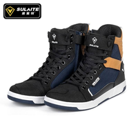 Chaussures de moto respirantes d'été, bottes de moto hautes anti-chute, bottes décontractées quatre saisons
