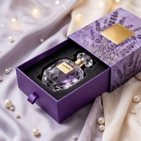 Boîte cadeau parfum, type tiroir, en carton gaufré, emballage rigide avec matériaux recyclés, finition mate, boîte vide universelle