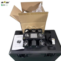 Projecteur LED mobile à faisceau 6-en-1 RGBWAUV 100W en aluminium, six bras, DMX, motif, stroboscope, laser, éclairage de scène, télécommande intelligente 8000