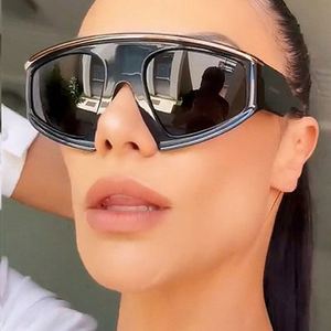Gafas de Sol Deportivas Vintage Y2K 2023, Extra Grandes, con Lentes Triangulares de una Sola Pieza, para Hombre y Mujer - Product Image 2