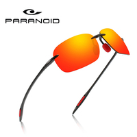 Nouvelles lunettes de soleil rétro de marque PARANOID, polarisées, vente en gros, UV400, lunettes de conduite sans monture pour hommes, noires, logo personnalisé, lunettes de soleil 2024