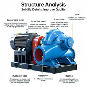 CZME Split Case Horizontal Water Pump Double Suction Centrifugal Pumps Price for Drainage for Urban Water <b>Works</b> - Product Image 4