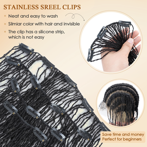 Extensions de dreadlocks micro Sister Locs Originea 0,1 cm 100 % faites à la main en crochet, <span class=keywords><strong>cheveux</strong></span> humains <span class=keywords><strong>afro</strong></span> crépus en vrac, avec clip - Product Image 4