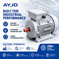Moteur électrique industriel asynchrone triphasé à induction, robuste, antivibrations, 45 kW, 60 CV, 4 pôles, 6 pôles, pour ventilateur et applications minières