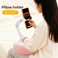 Nouveau support de téléphone portable et tablette en peluche, coussin de repose-pieds avec bol à collation intégré, idéal pour regarder des films au lit ou sur le canapé