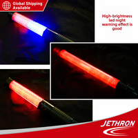 Bâton de signalisation routière multifonction rechargeable, bâton lumineux LED clignotant, lumière stroboscopique rouge et bleue, avertissement réfléchissant