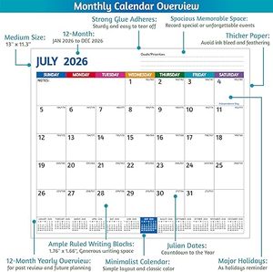 2027 Magnetic Table <strong>Calendar</strong> Refrigerator Monthly Strong Magnets Large <strong>Blocks</strong> Printing <strong>Calendar</strong> Display Great Planning - Product Image 3