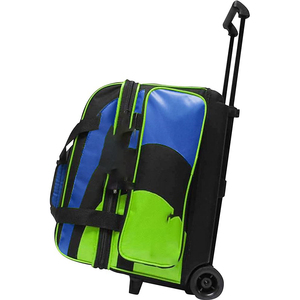 Wholesale Custom Logo Wheels Bowling Bag High Quality Luxury Double <b>Roller</b> with Oversized Accessory Pocket Bowling Bag - Product Image 1