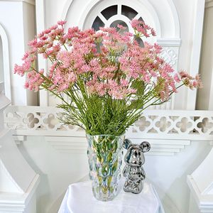 Usine de fleurs artificielles Meiyu Craft, fleur artificielle longue en dentelle rose, en plastique floqué, décoration pour la maison - Product Image 4