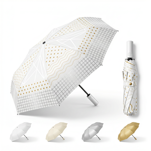 Compact Travel Advertising Gifts UV Protective Luxury Modern Parapluie Sun Rain <b>Automatic</b> Open Custom Folding <b>Umbrella</b> With Logo - Product Image 3