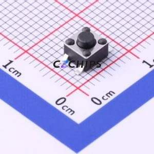 K2-1109SP-A4SA-04 Tactile Switch SMD-4P,4.5x4.5mm Switch Single Pole Single Throw Round Button 2.5N Vertical Mount - Product Image 1