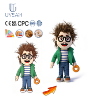 Uyeah OEM/ODM Peluche personnalisée en forme de personnage de dessin animé, garçon ou fille, avec cheveux et vêtements, style idole anime, mignonne et douce