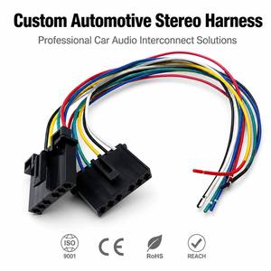 Faisceau de câblage <span class=keywords><strong>ISO</strong></span> personnalisé pour <span class=keywords><strong>autoradio</strong></span>, gaine en cuivre, nylon/PBT, multicolore, câble d'interconnexion audio pour <span class=keywords><strong>autoradio</strong></span> de véhicule - Product Image 1