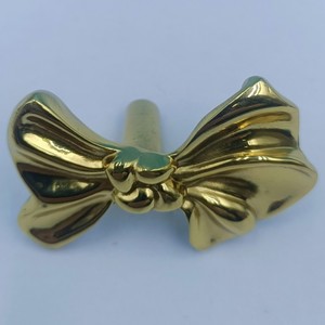 Zinc Alloy Bow Drawer Handle Gold Color 50x34x24mm Die Casting Surface Decoration <b>Wardrobe</b> Cabinet <b>Hardware</b> - Product Image 3