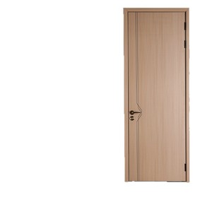 Puerta Interior Minimalista de Madera Sólida con Aislamiento Acústico para Dormitorio, Apertura Manual, Superficie Acabada - Product Image 1